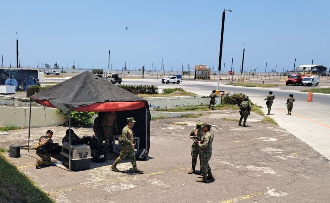 La Secretaría de Marina realizó un simulacro de artefacto explosivo en el puerto de Veracruz. | Foto: Especial.