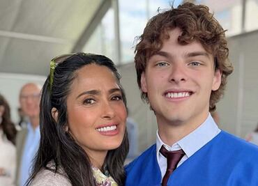 El outfit de Salma Hayek para la graduación de su hijastro