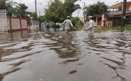Por inundaciones tras fuertes lluvias, activan Plan GN en Lerdo de Tejada, Veracruz