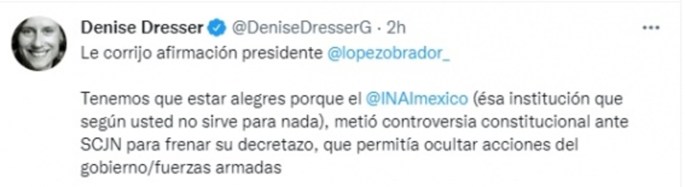 Denise Dresser corrige a AMLO y le dice porqué hay que estar alegres ante revés de la Corte