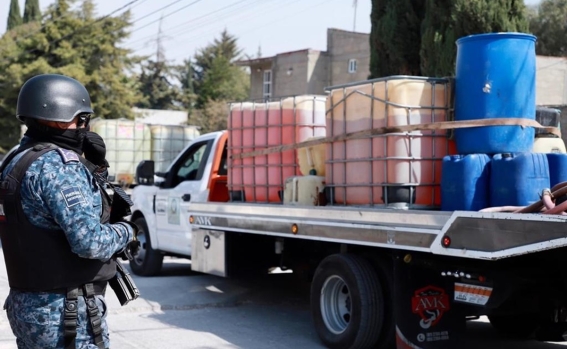 Caen 12 huachicoleros y desarticulan 5 puntos de venta de combustible en Tula, Hidalgo