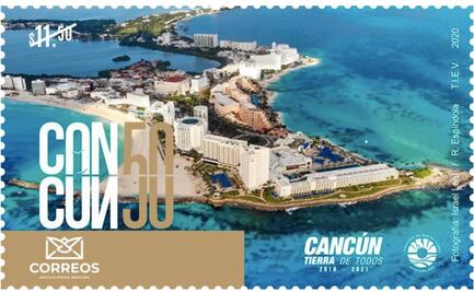 Emiten estampilla por 50 Aniversario de Cancún