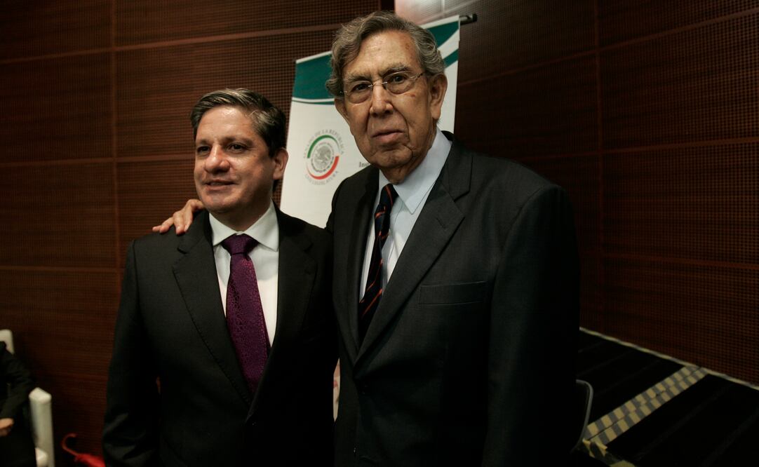 Cuahutemoc Cárdenas y Luis Humberto Fernández en el Senado (Foto: Alejandro Acosta / EL UNIVERSAL)