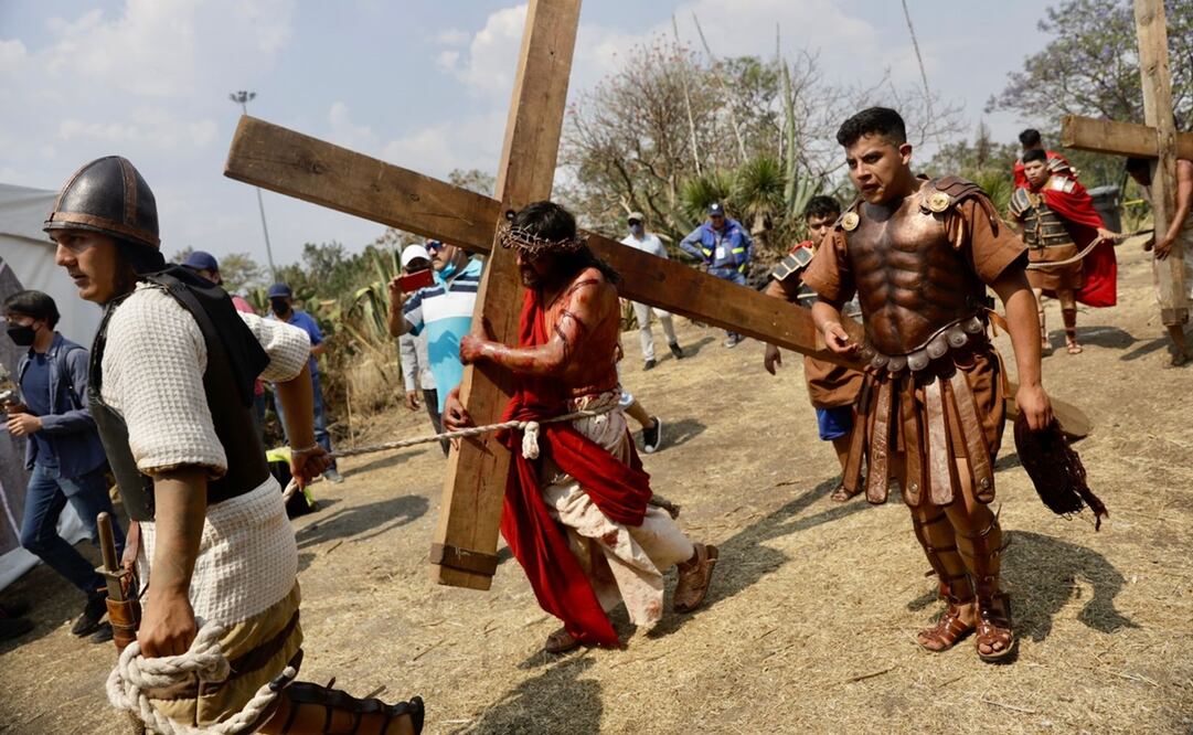 Representaciones del Viacrucis y la Pasión de Cristo en Coyoacán. Foto: Especial