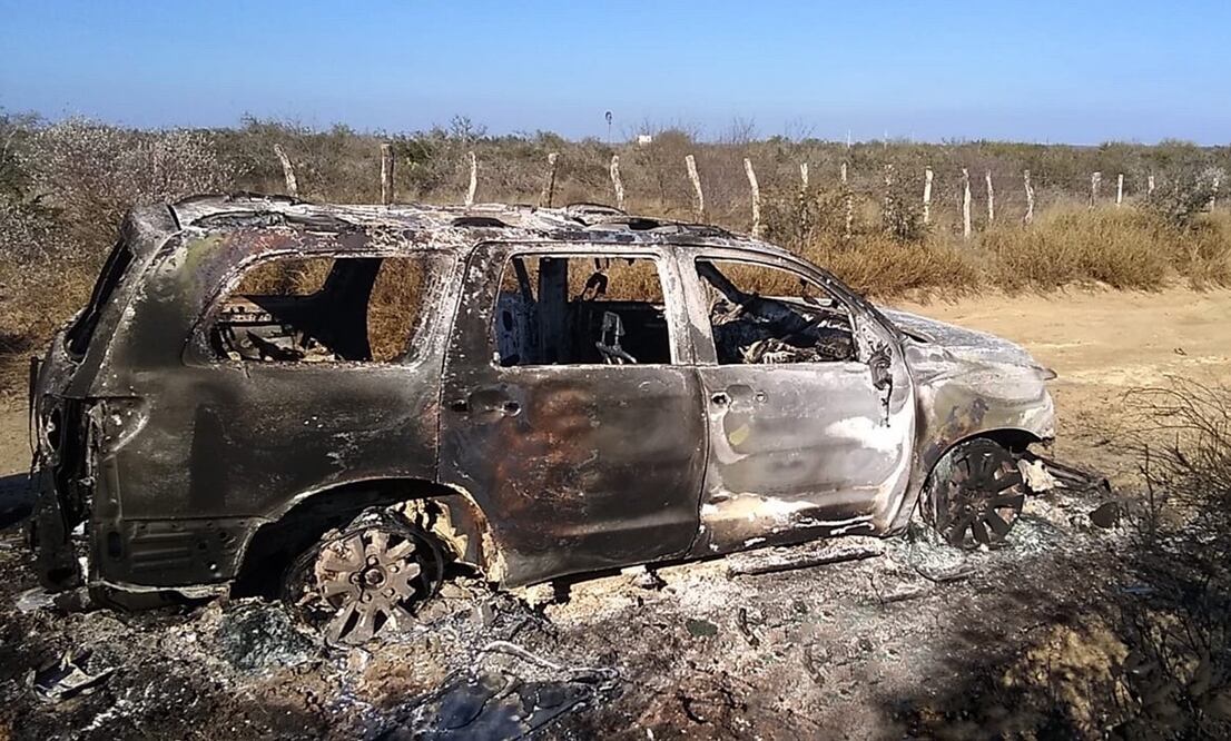 19 cuerpos quemados fueron hallados el 23 de enero en una camioneta calcinada en Camargo. Foto: EFE