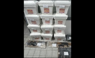 Hallan 12 hieleras con droga durante operativo en Ímuris, Sonora; aseguran armas, cartuchos y cargadores 