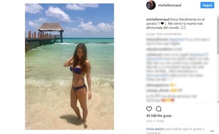 Michelle Renaud posa en bikini a dos meses de convertirse en mamá