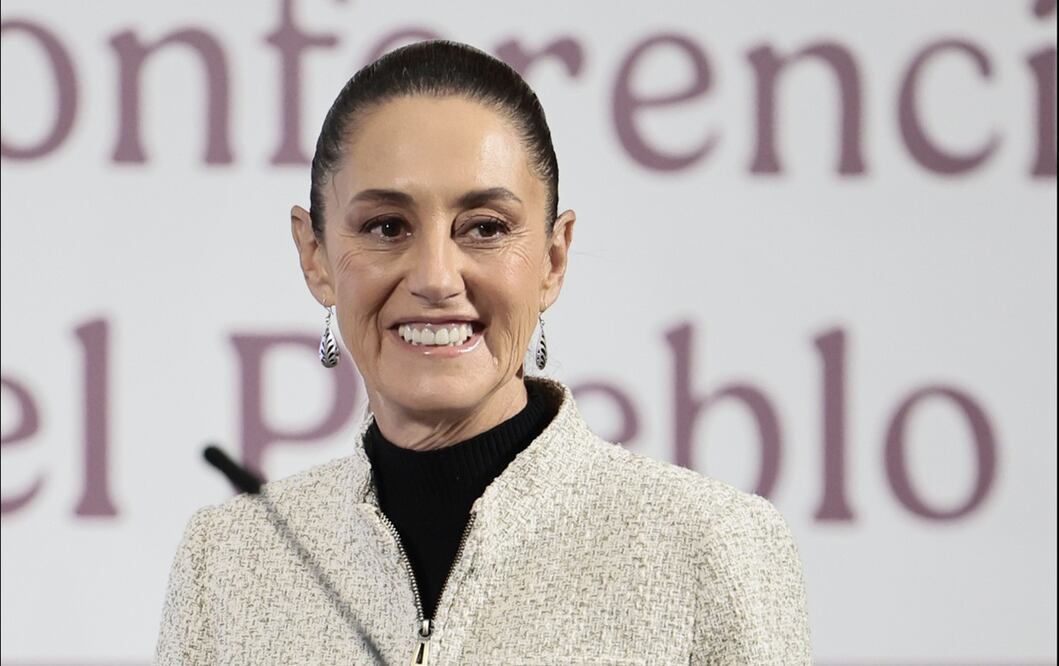 La presidenta Claudia Sheinbaum durante la mañanera del 24 de julio de 2025. Foto: EFE