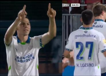 Chucky Lozano marca y asiste en la escandalosa goleada del PSV Eindhoven