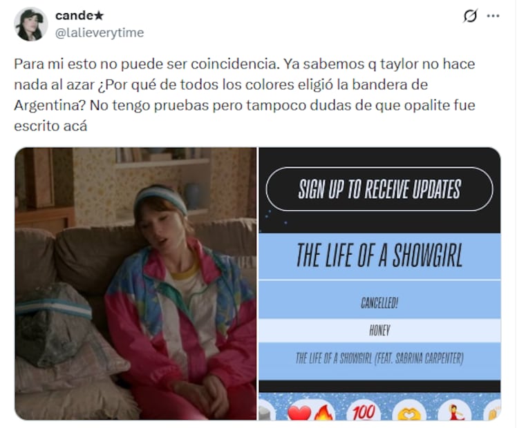 Memes de "Opalite", el nuevo video musical de Taylor Swift. Foto: X