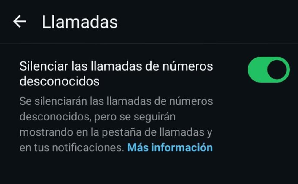 Además de silenciar las llamadas de números desconocidos, actualiza tu WhatsApp para protegerte de posibles ciberataques. Foto: Captura de pantalla