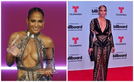 Jennifer Lopez encanta con su escote en los Premios Billboard