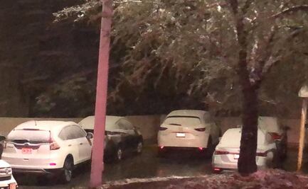 Reportan caída de aguanieve en Nuevo León