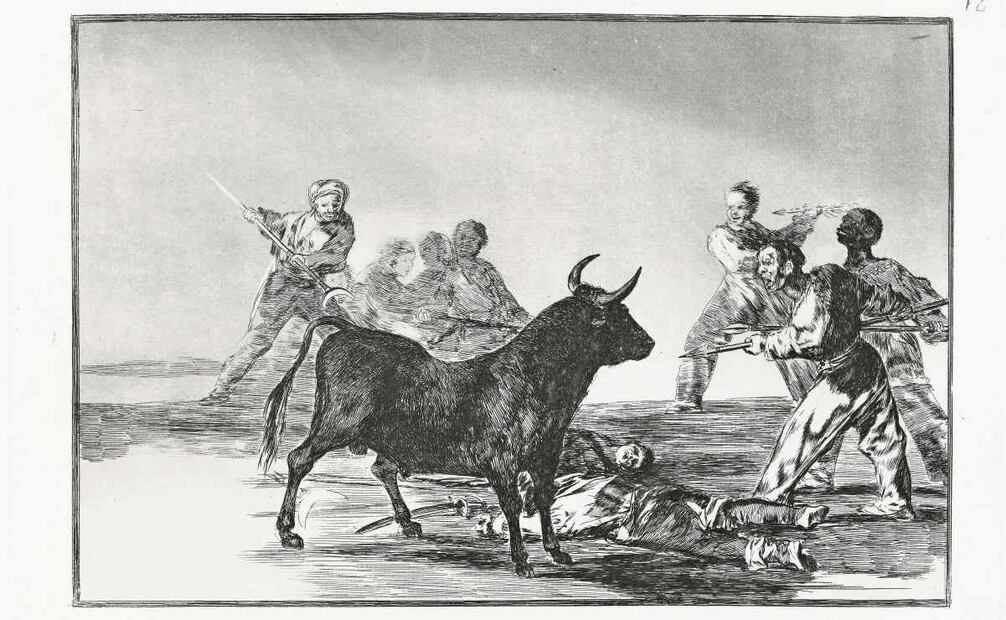 En Tauromaquia, el artista expresó su propia visión sobre una forma más de la violencia implícitamente ligada a los seres humanos. Foto: “Goya. La obra gráfica completa”