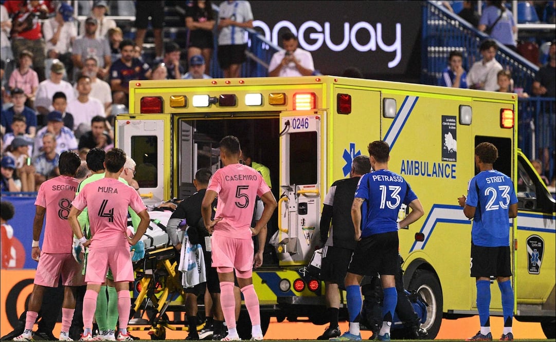 Germán Berterame sufrió fuerte choque de cabezas y generó tensión en el Inter Miami al ser retirado en ambulancia / FOTO: AFP