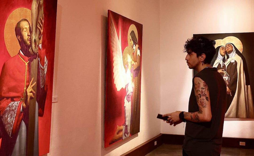 Exposición La Venida del Señor de Fabián Cháirez en la Academia de San Carlos del Centro Histórico. Foto: Berenice Fregoso/ EL UNIVERSAL