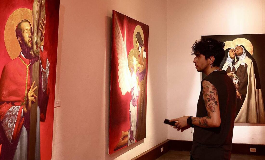 Exposición La Venida del Señor de Fabián Cháirez en la Academia de San Carlos del Centro Histórico. Foto: Berenice Fregoso/ EL UNIVERSAL