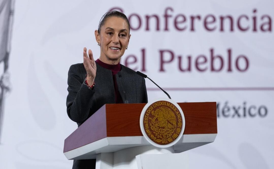 Claudia Sheinbaum Pardo en su conferencia matutina del 21 de noviembre del 2025. Foto: Hugo Salvador / EL UNIVERSAL