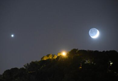 ¿Te lo perdiste? Así se vio la conjunción de la Luna y Venus 