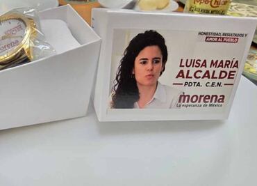 Muestran relojes con el rostro de Luisa Alcalde; “no somos iguales”, revira dirigente de Morena