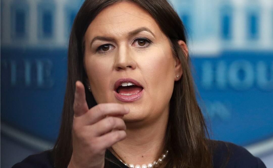 Secretaria de prensa de la Casa Blanca, Sarah Huckabee Sanders. Foto: AP