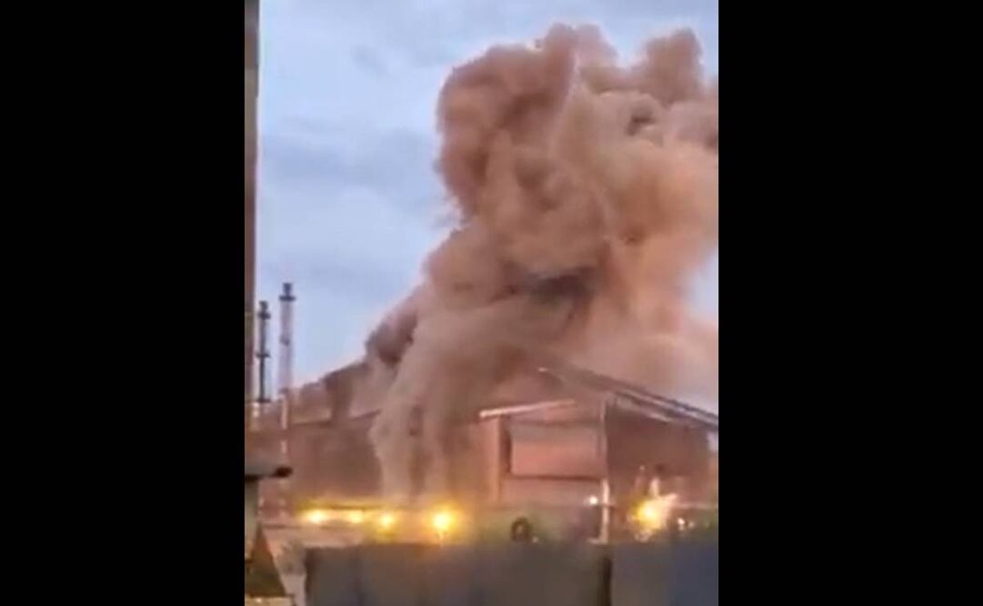 Explosión en altos hornos. Foto: Captura de video.