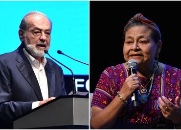 Carlos Slim y Rigoberta Menchú clausuran Cumbre Mundial Premios Nobel por la Paz en Nuevo León