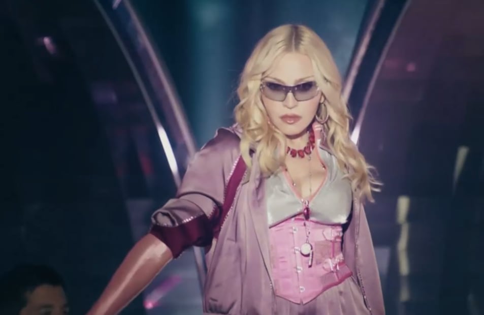 Madonna en el mediotiempo del Mundial.
Foto: TV Azteca