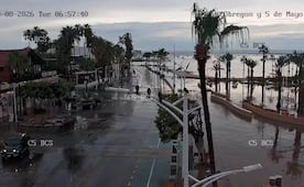 Tormenta eléctrica con fuertes vientos afecta a BCS; deja embarcaciones varadas, árboles y postes caídos
