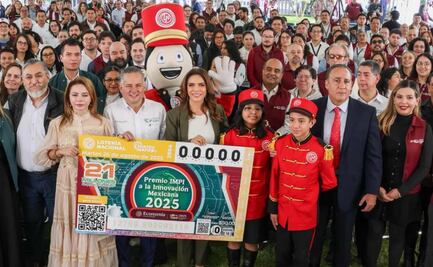 Develan billete de Lotería Nacional para reconocer Premio IMPI 2025; “simboliza e incentiva el potencial innovador", afirman