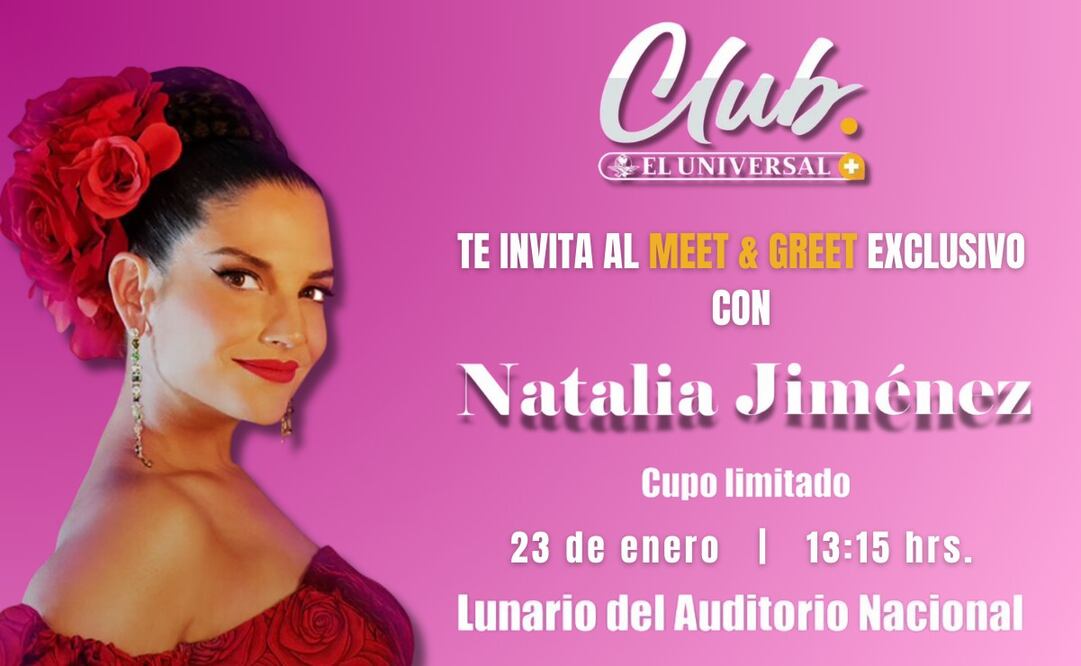 El próximo 23 de enero, suscriptores de EL UNIVERSAL podrán convivir con la famosa cantante española, Natalia Jiménez.  |  FOTO: especial.
