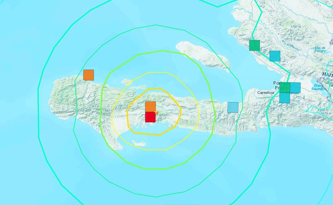 El epicentro del sismo se encontraba 12 kilómetros al noroeste de Saint-Louis du Sud, según el servicio. Foto: USGS