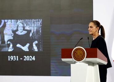 Sheinbaum realiza homenaje en la mañanera a Silvia Pinal; manda condolencias a su familia