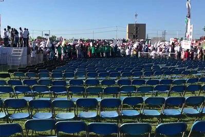 Sillas vacías en evento de Meade en Sinaloa