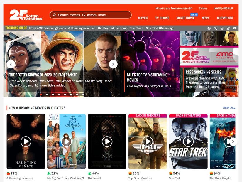 Rotten Tomatoes. Foto: Captura de pantalla