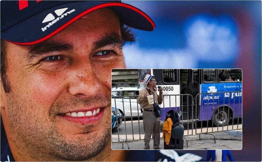 Un hombre se viralizó en TikTok por cantarle a Checo Pérez en el marco del Gran Premio de México. / Foto: Instagram @schecoperez y TikTok @postacdmx