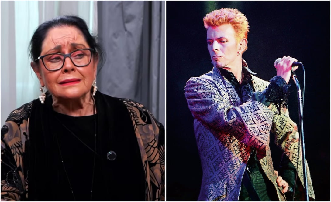 La actriz Angélica Aragón recuerda que su esposo, Shajid Khan, músico de orgein hindú, trabajó con David Bowie.
Fotos: YouTube / Nayo Escobar