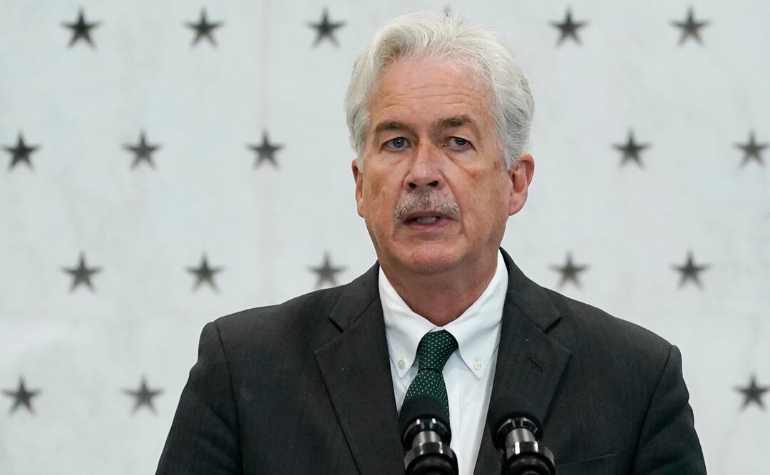 El director de la Agencia Central de Inteligencia, William Burns, habla en la sede de la Agencia Central de Inteligencia en Langley, Virginia. Foto: AP