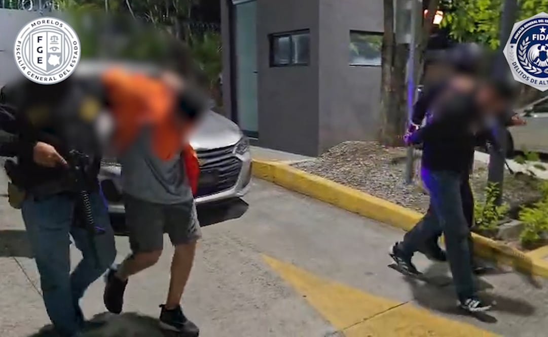 Fiscalía de Morelos rescata a persona secuestrada en Jiutepec; detienen a dos presuntos implicados.
Foto: Especial.