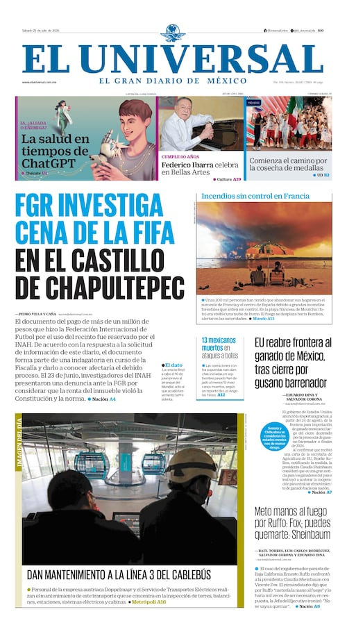 Portada impresa del 25 de julio de 2026