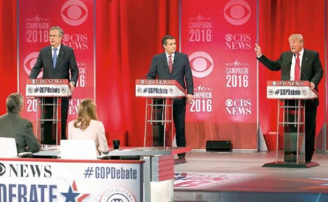 Trump, repeatedly interrupting his rivals, lashed out at Cruz after the Texas senator challenged his conservative credentials, calling him the "single-biggest liar" and a "nasty guy." (Photo: AP) 