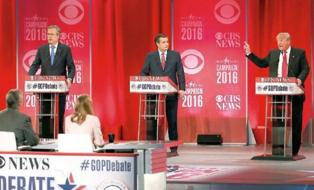 Trump, repeatedly interrupting his rivals, lashed out at Cruz after the Texas senator challenged his conservative credentials, calling him the "single-biggest liar" and a "nasty guy." (Photo: AP)