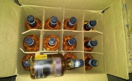 Policía Federal asegura más de mil botellas de bebidas alcohólicas en Hidalgo