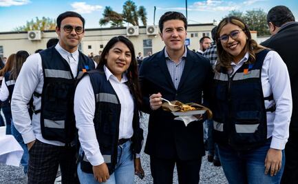 Samuel García organiza “tamaliza” para trabajadores de las líneas 4 y 6 del Metro; supervisa trabajos de construcción