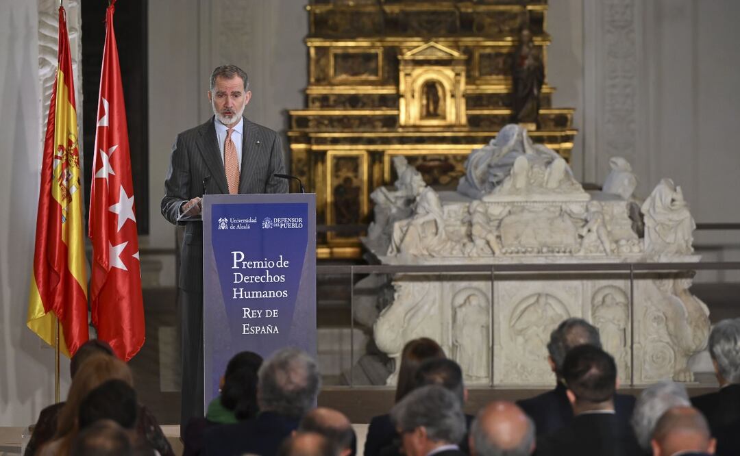 El rey Felipe VI de España dijo que la desaparición de una sola persona “erosiona la confianza en las instituciones y desafía la conciencia colectiva”. Foto: EFE
