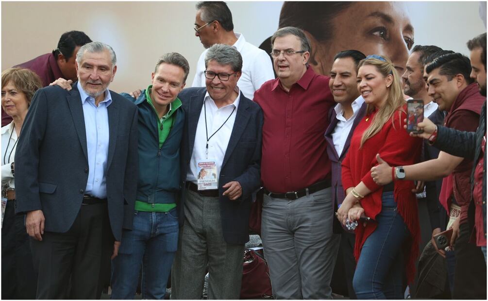 Corcholatas presidenciales. Marcelo Ebrard, Adán Augusto, Manuel Velasco y Ricardo Monreal. Foto: Diego Simón/ EL UNIVERSAL
