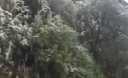 Reportan caída de nieve en la Marquesa y el Ajusco