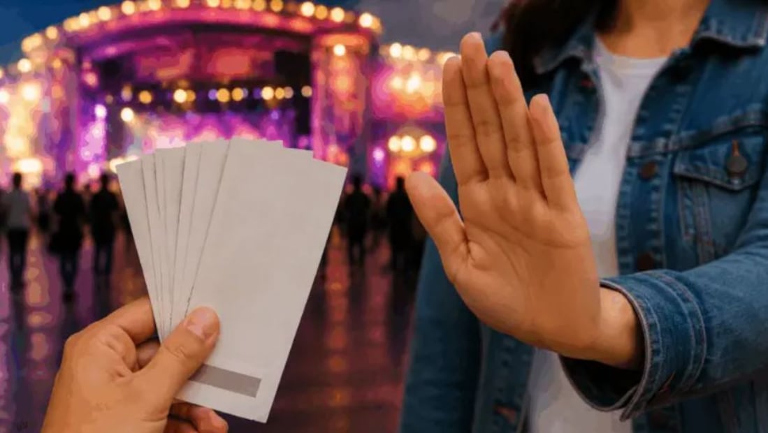 Joven es acusado de revender boletos en el Palacio de los Deportes. Foto: Creada con IA