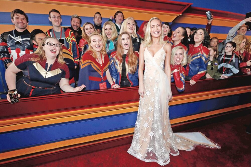 Brie Larson en la presentación en Los Ángeles (REUTERS)