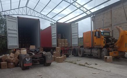 Encuentran mercancía robada valorada en 6 millones de pesos en predio de Teoloyucan, Edomex